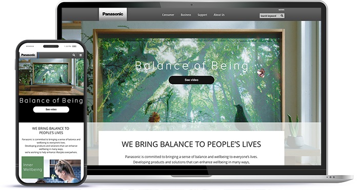 Panasonic　Balance of Being WEBサイト